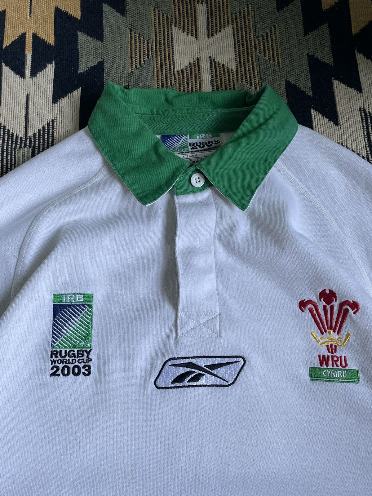 Reebok × Vintage Vintage Reebok WRU World Cup 2003 Rugby Longsleve Size US L / EU 52-54 / 3 - 8 Thumbnail