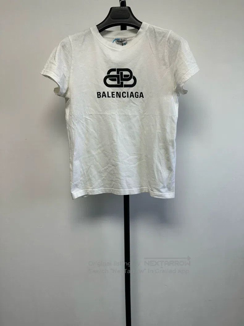 Other Balenciaga Letter Printed Crew Neck Short Sleeve Slim Fit Size US S / EU 44-46 / 1 - 1 Thumbnail