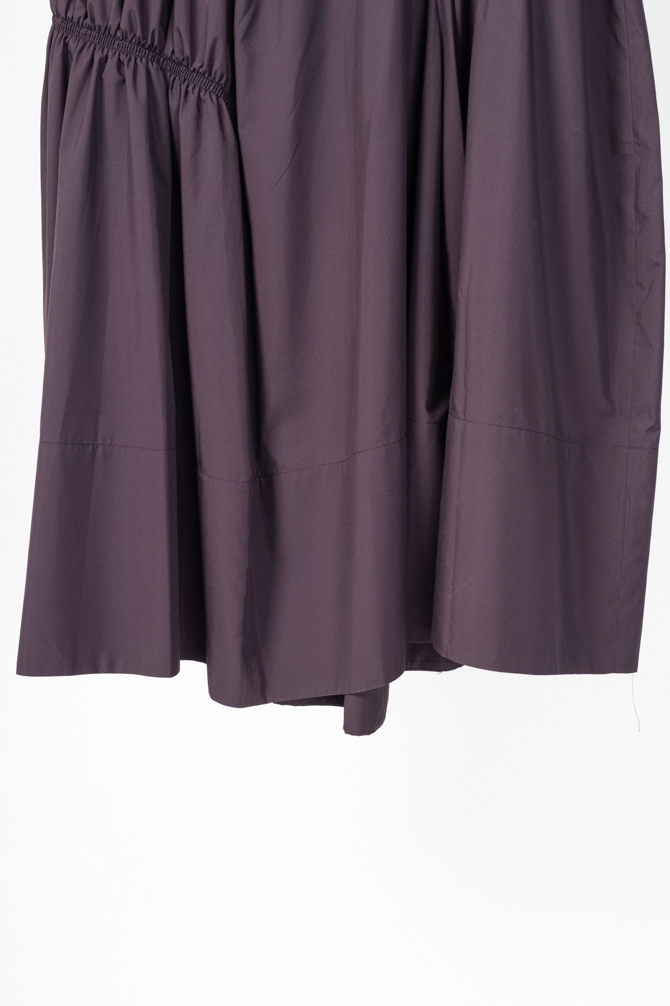 Tibi Tibi Aubergine Shirred Nylon Paneled Midi Skirt Size 29" - 5 Thumbnail