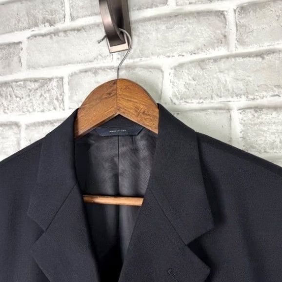 Brooks Brothers Brooks Brothers BrooksEase Solid Black 3 Button Blazer Suit Jacket Mens 41R Wool Size 42R - 2 Thumbnail