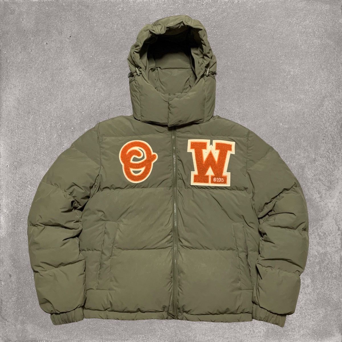 Off-White Off White Medium Puffer Logo Patch Army Green Jacket Virgil Size US M / EU 48-50 / 2 - 1 Thumbnail