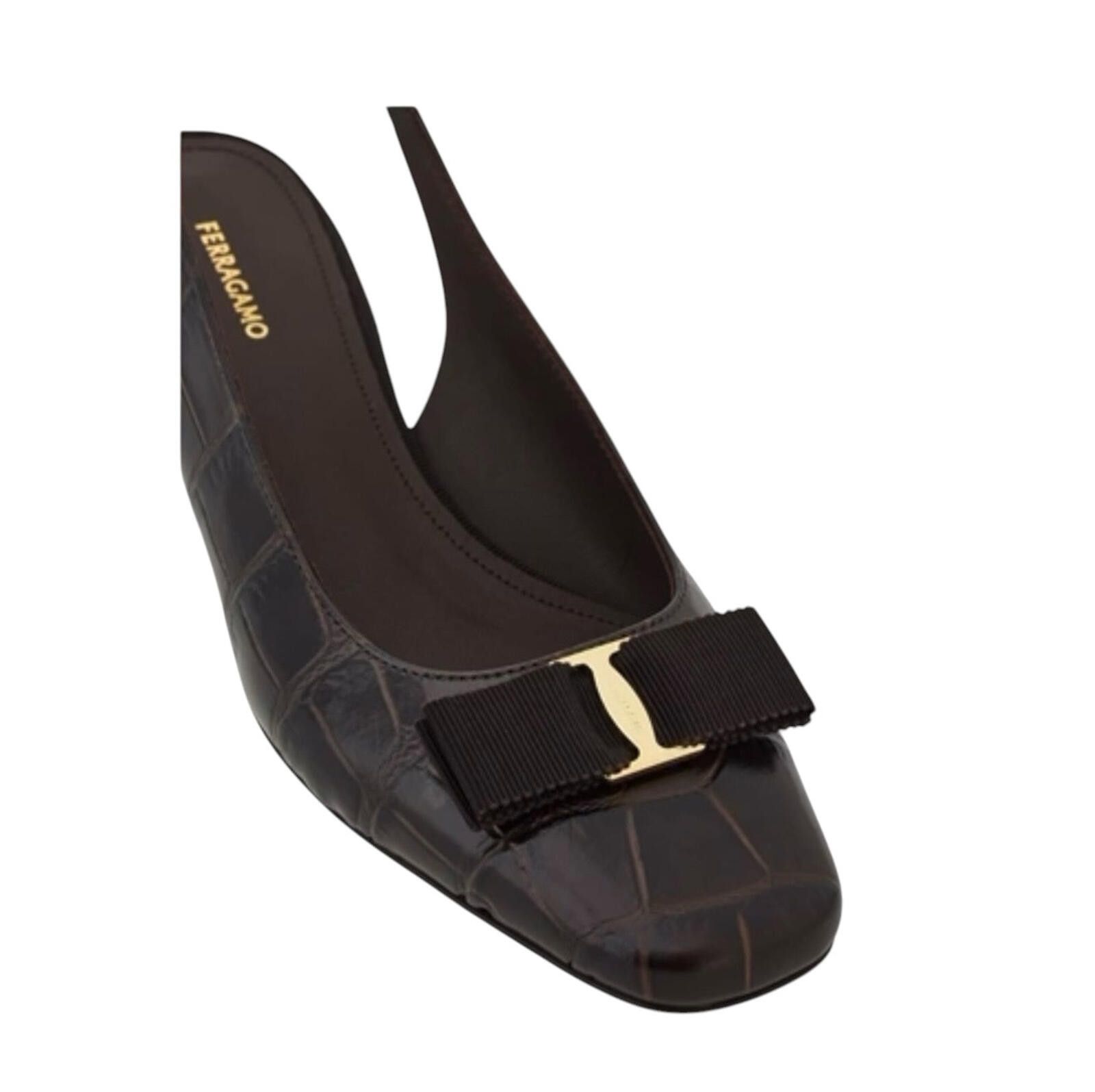 Salvatore Ferragamo Ferragamo Iconic Bow Slingback Size ONE SIZE - 5 Thumbnail