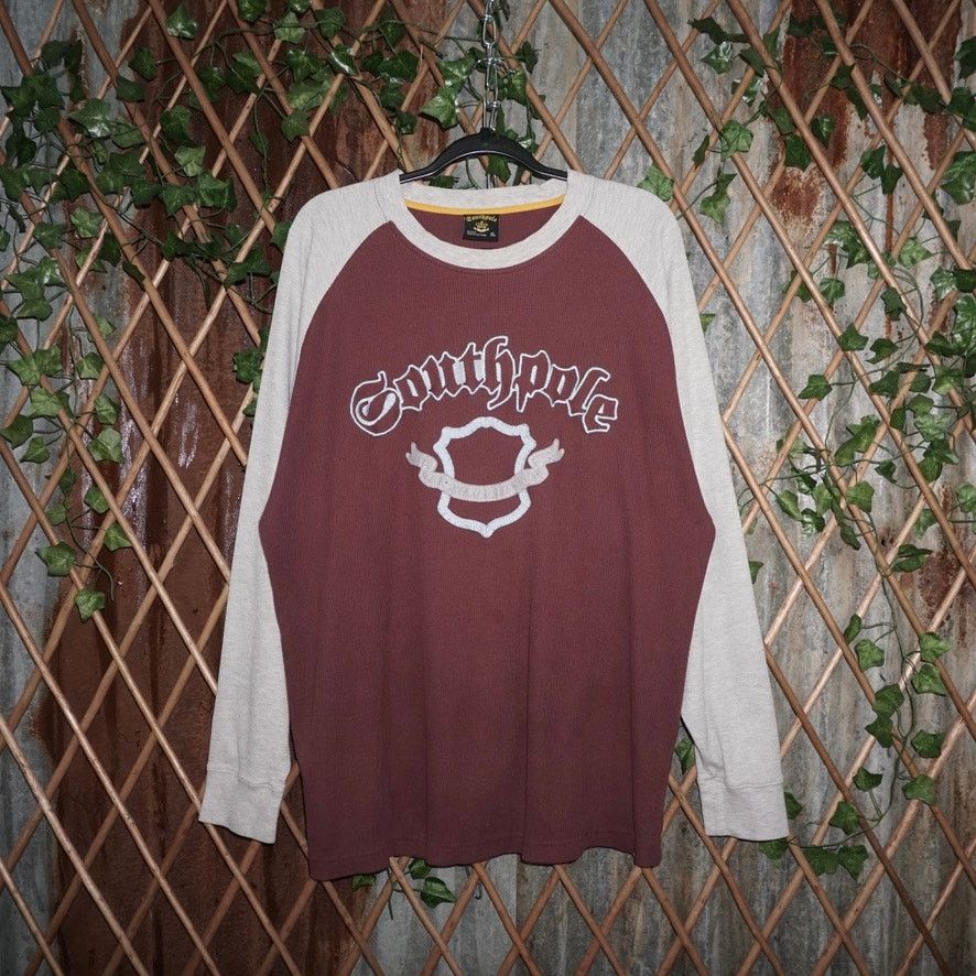 Southpole XL-Vintage Y2K south pole embroider 2000s thermal LS t-shirt Size US XL / EU 56 / 4 - 1 Thumbnail