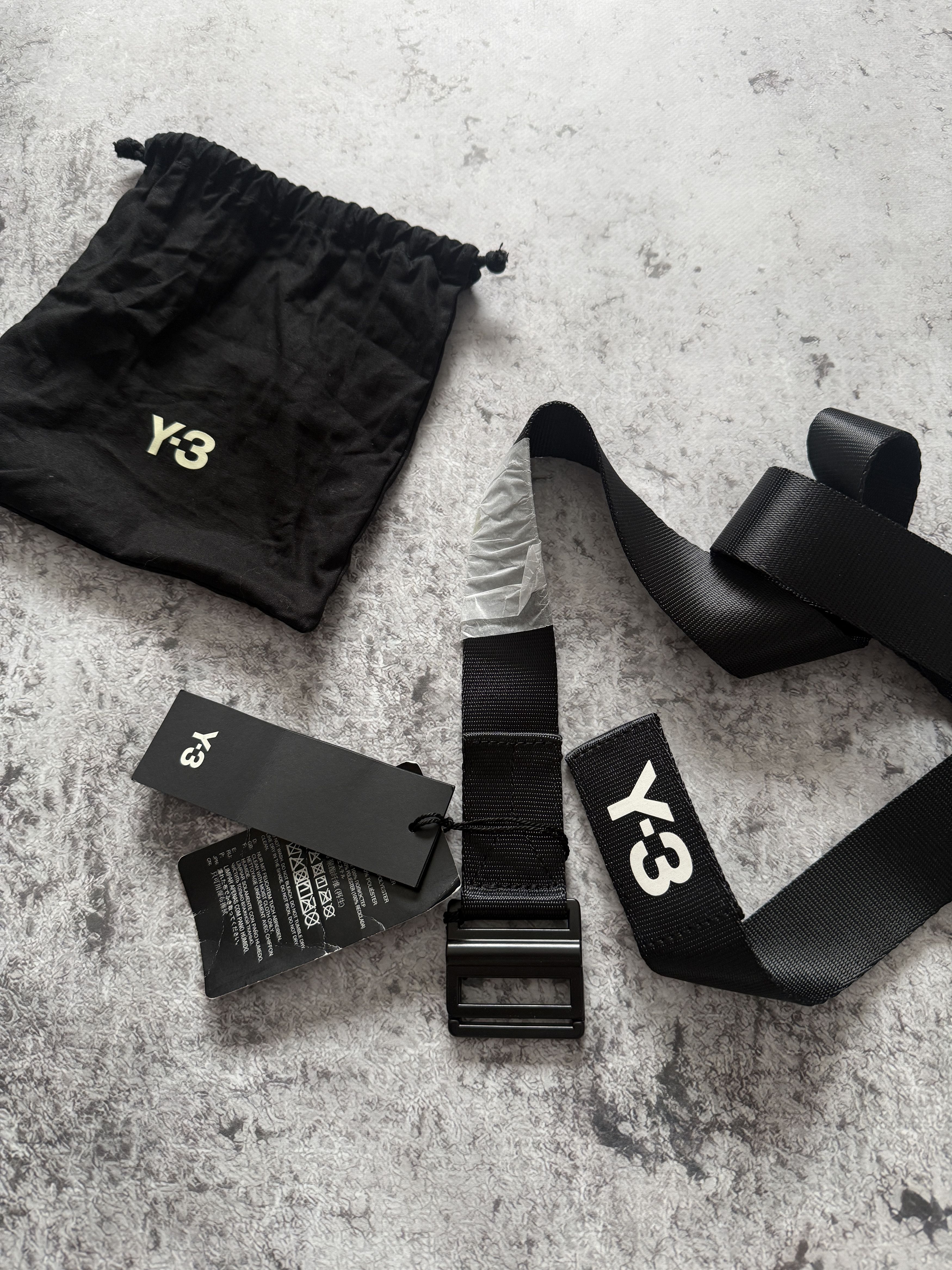 Y-3 Yamamoto x Adidas CL Classic Black Logo Belt GK2074 M