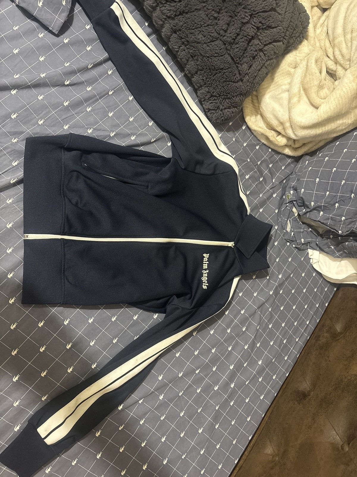 Palm Angels Track Jacket Navy Blue/White