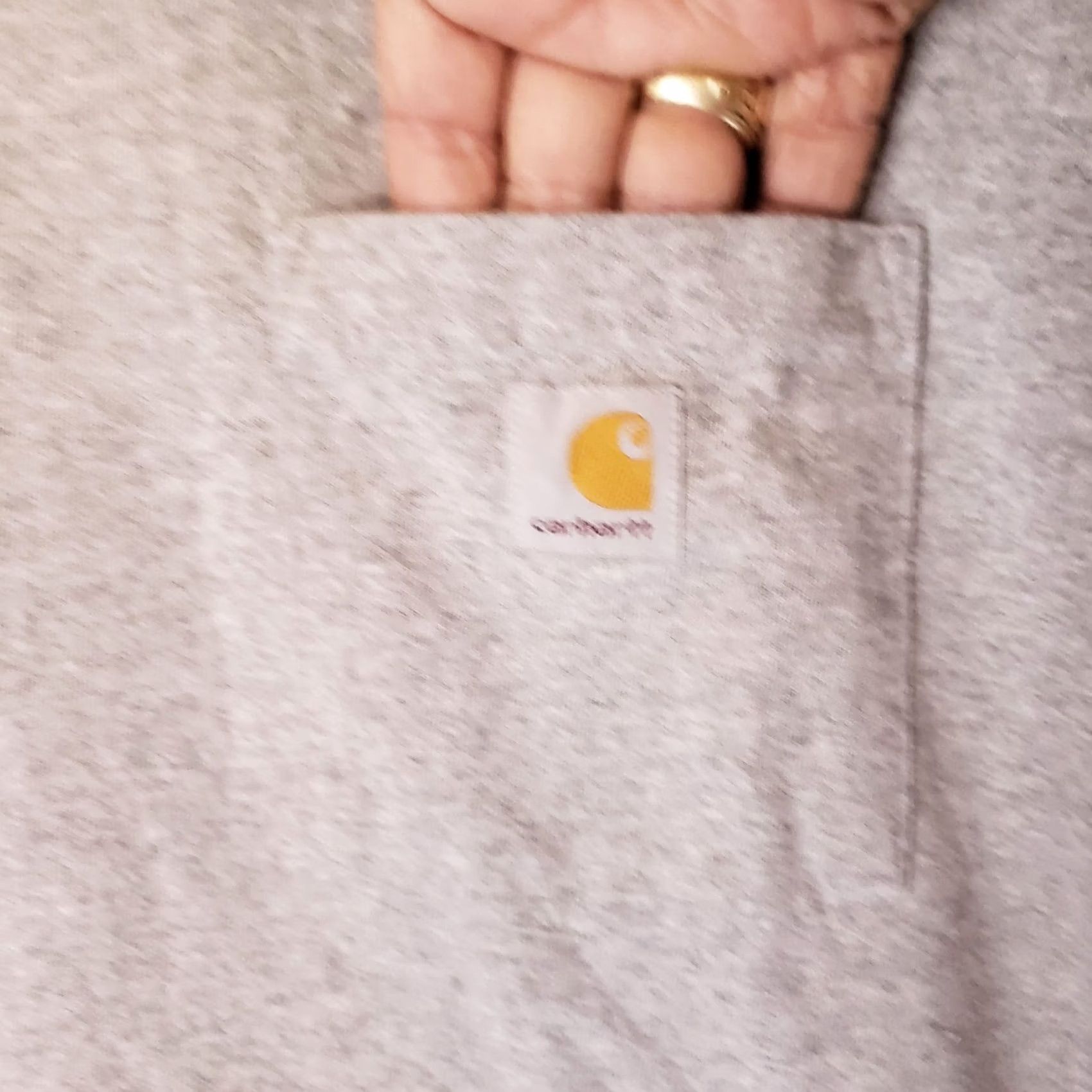 Carhartt Carhartt Shirt Men's XL Gray Workwear Short Sleeve Pocket Tee Cotton Blend Knit Logo Pocket Tee Regular Fit Mens Size US XL / EU 56 / 4 - 6 Thumbnail