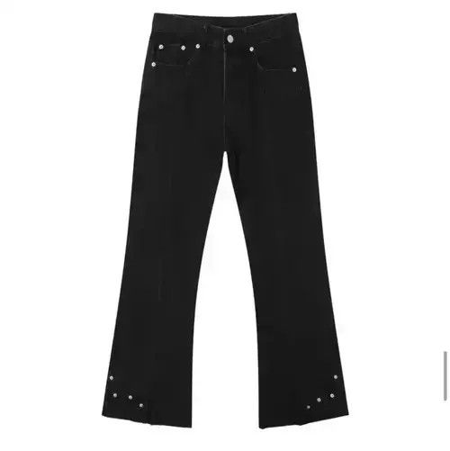Japanese Brand Custom Flared Black Denim Jeans Size US 32 / EU 48 - 2 Thumbnail