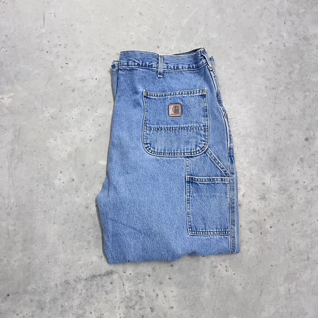 Carhartt × Vintage Vintage Blue Carhartt Baggy Work Pants 40x30 Wide Leg Size US 40 / EU 56 - 1 Thumbnail