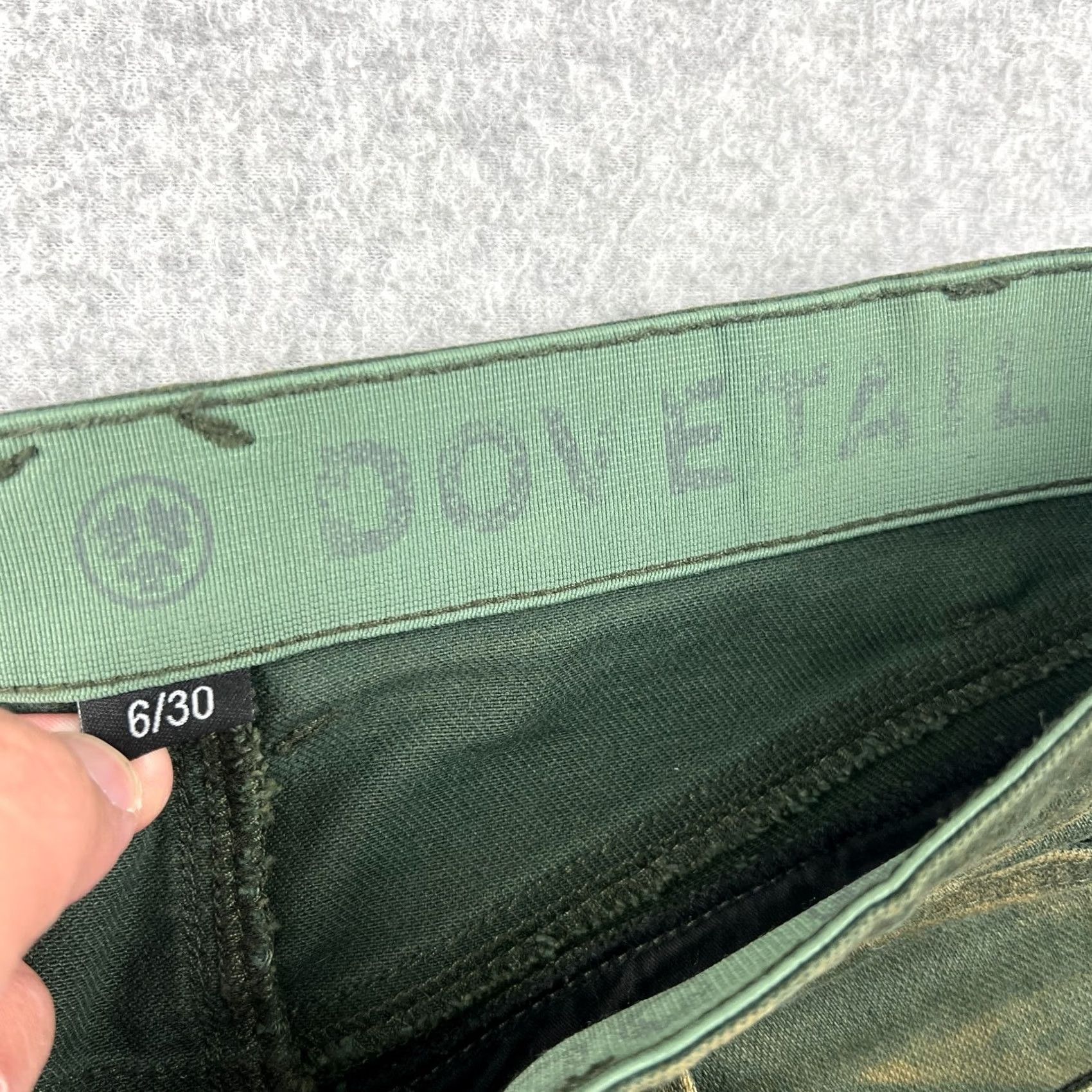 Vintage Dovetail Workwear Shop Pants Stretch Canvas Cargo 34x30 Womens 6 Green Utility Cargo Pants Straight Leg Womens 6 Green Size 28" / US 6 / IT 42 - 3 Thumbnail