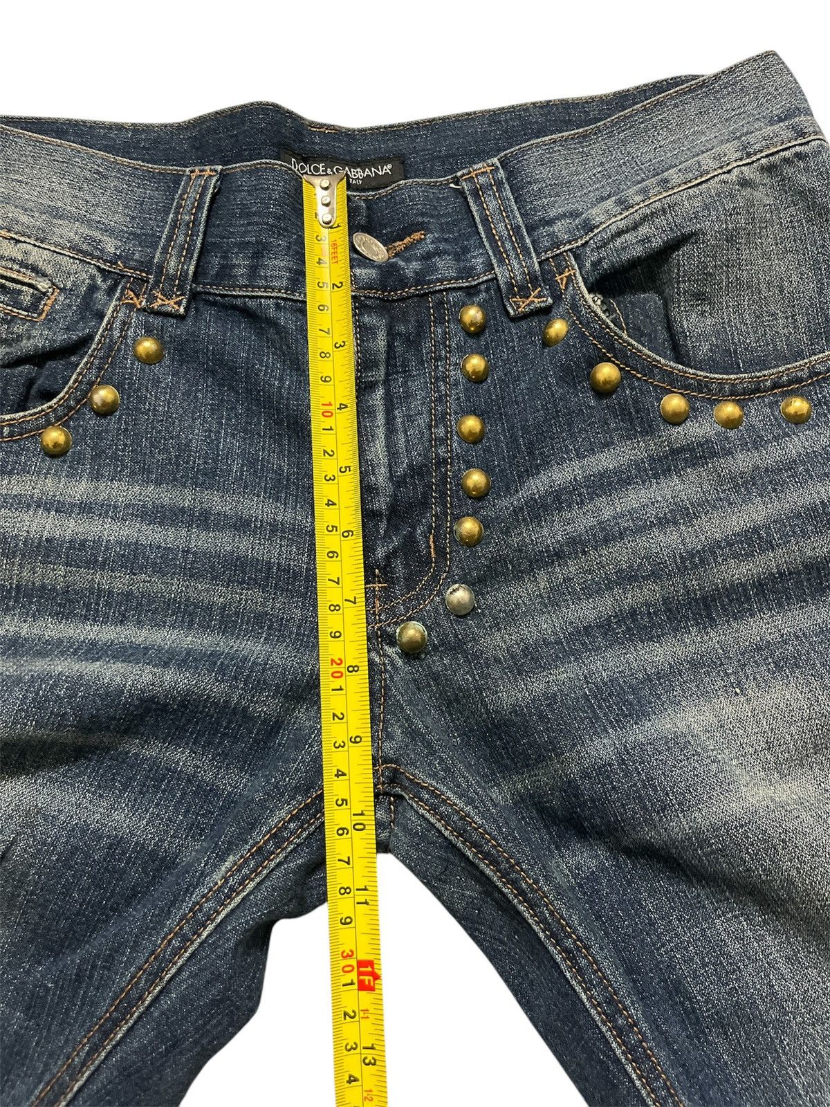 Dolce & Gabbana Dolce & Gabbana Denime Studded Design Size US 32 / EU 48 - 6 Thumbnail