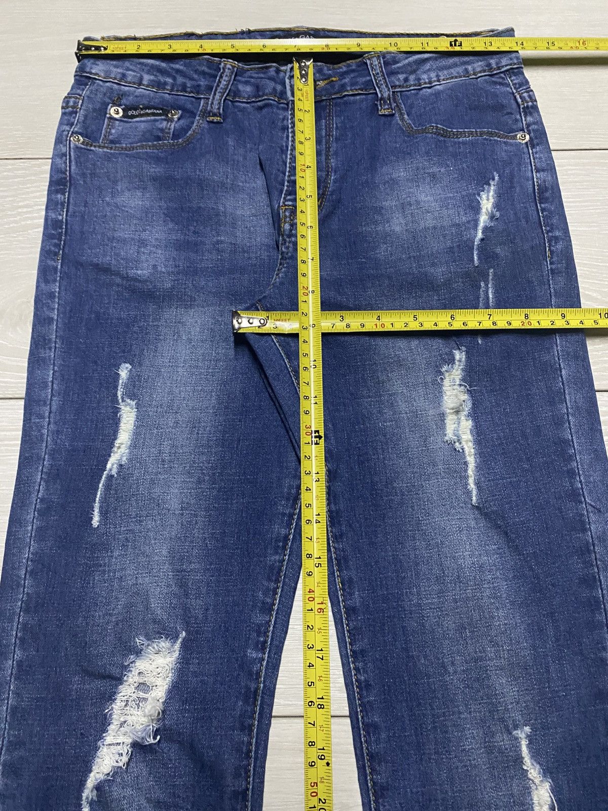Dolce & Gabbana Woman Dolce Gabbana Distressed Skinny Fit Jeans Size US 28 / EU 44 - 13 Thumbnail