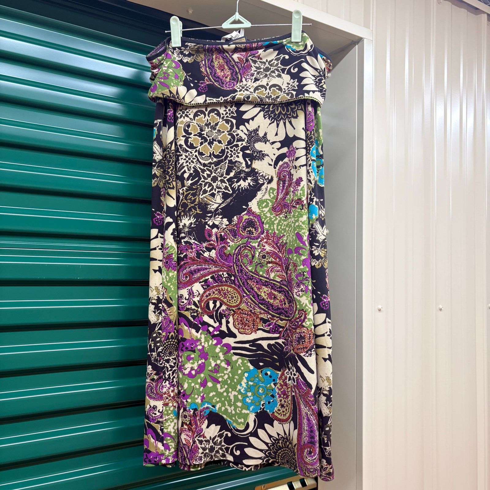 Other Flowy floral fold-over long skirt Size 31" - 4 Thumbnail