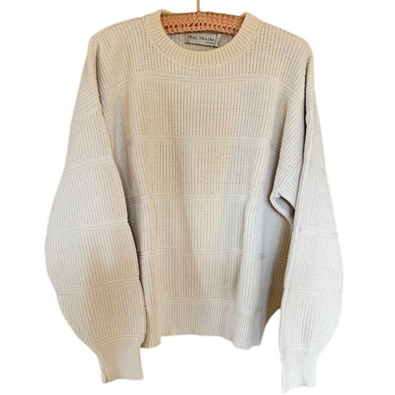Other Teal Traina New York Vintage Cream Knit Sweater Size M Size US M / EU 48-50 / 2 - 2 Thumbnail