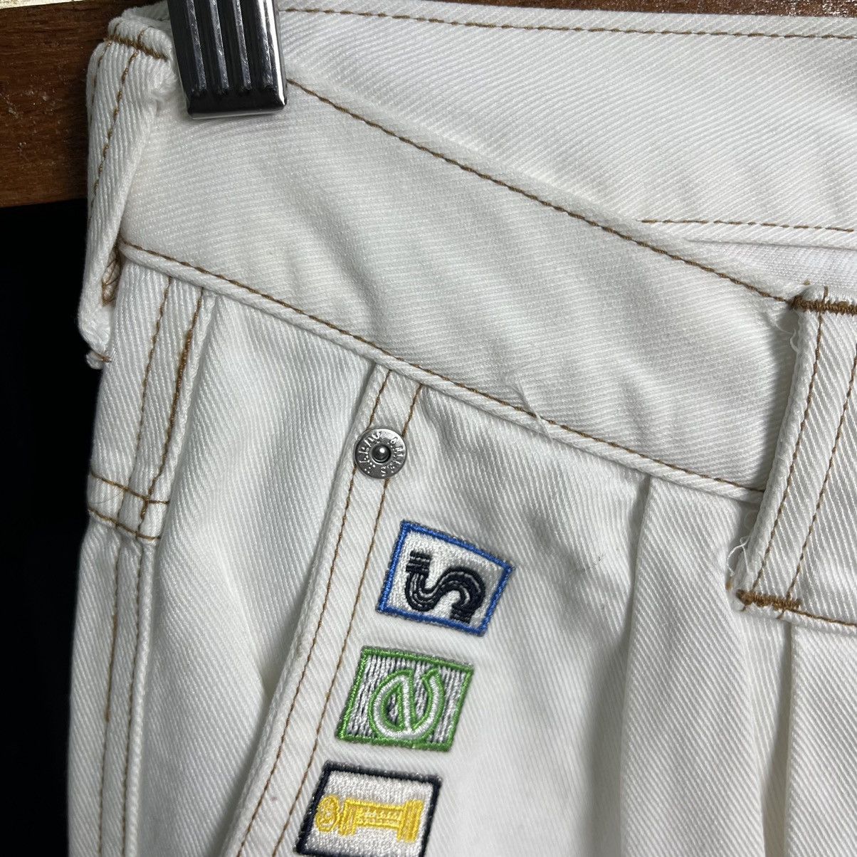 Hardy Amies × JNCO × Japanese Brand Y2K Hardy Amies Sport London Bear Embroidered Baggy Jeans Size US 31 - 9 Thumbnail