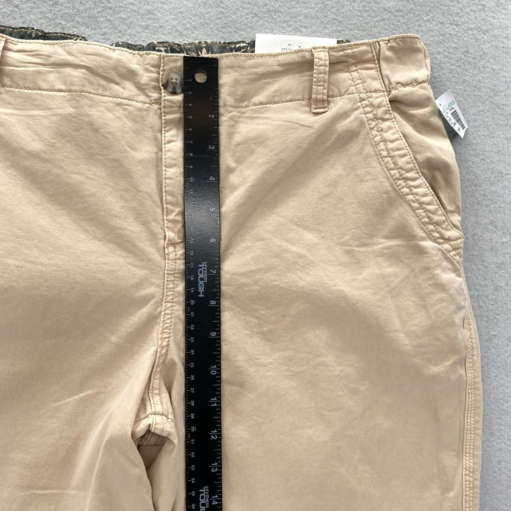 Vintage Maurices Chino Pants Women's Large Beige Stretch Lyocell Straight Leg NWT Size 36" / US 14 / IT 50 - 7 Thumbnail