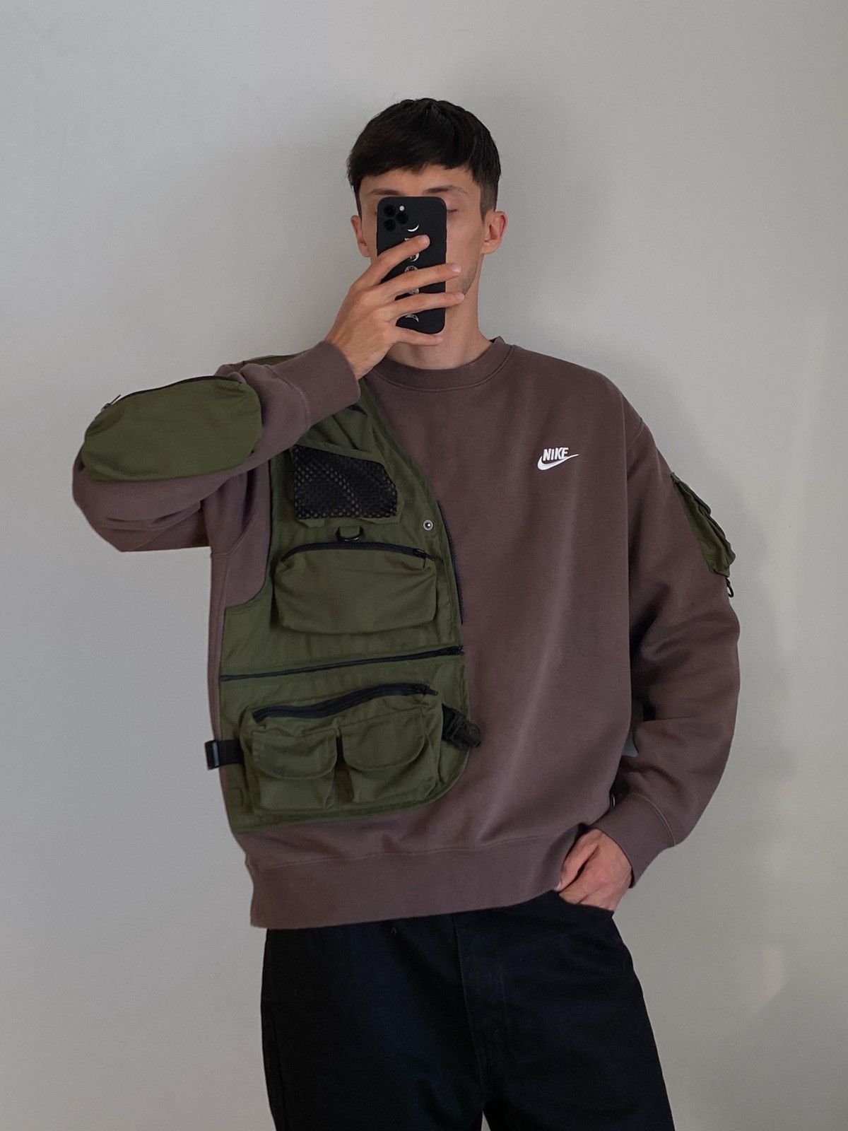 Nike Reworked west multipocket sweatshirt 🟤 Size US XL / EU 56 / 4 - 9 Thumbnail