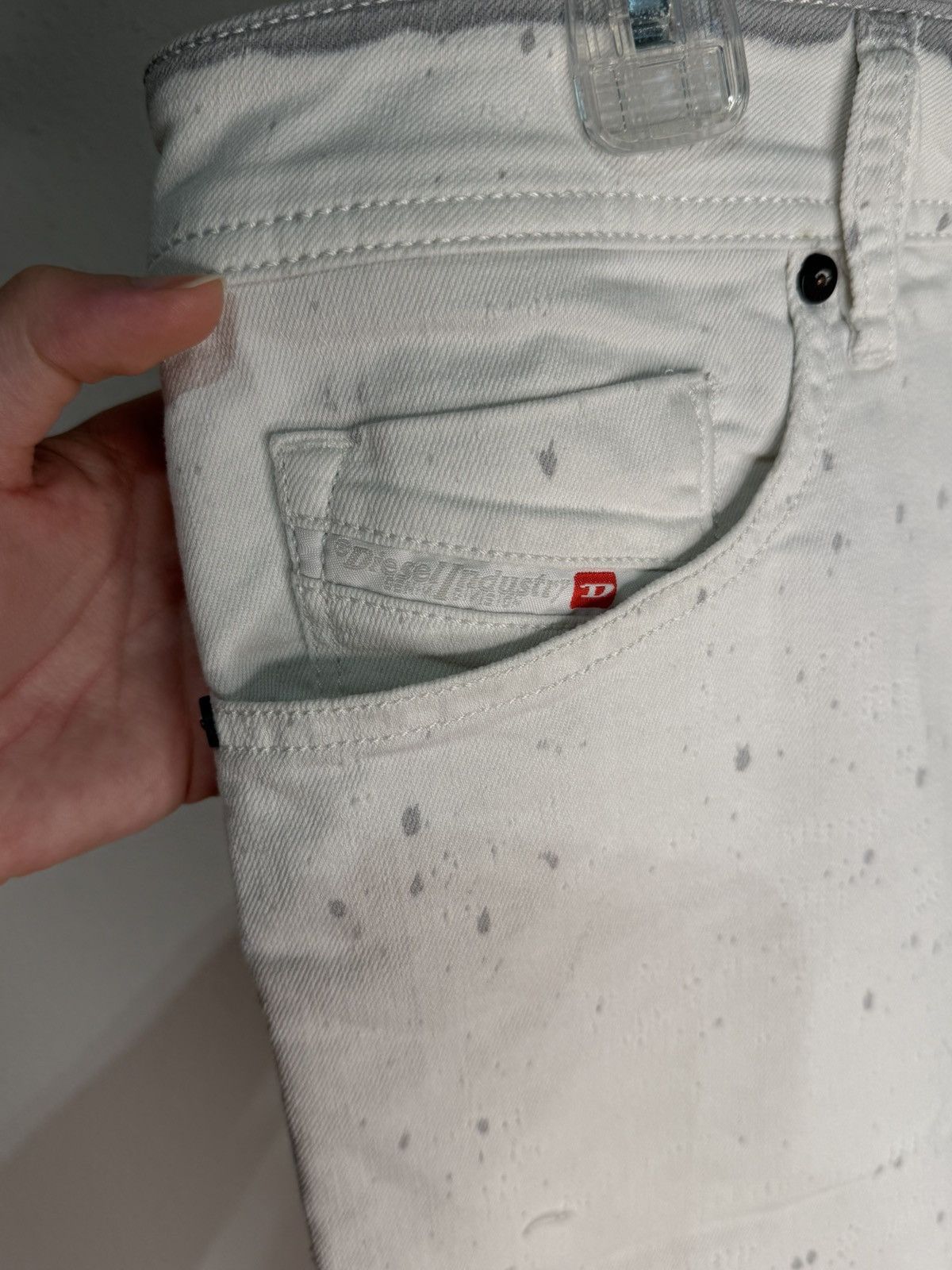 Diesel Diesel Paint Sleenker Slim Skinny White Jeans Size 38 Size US 38 / EU 54 - 2 Thumbnail