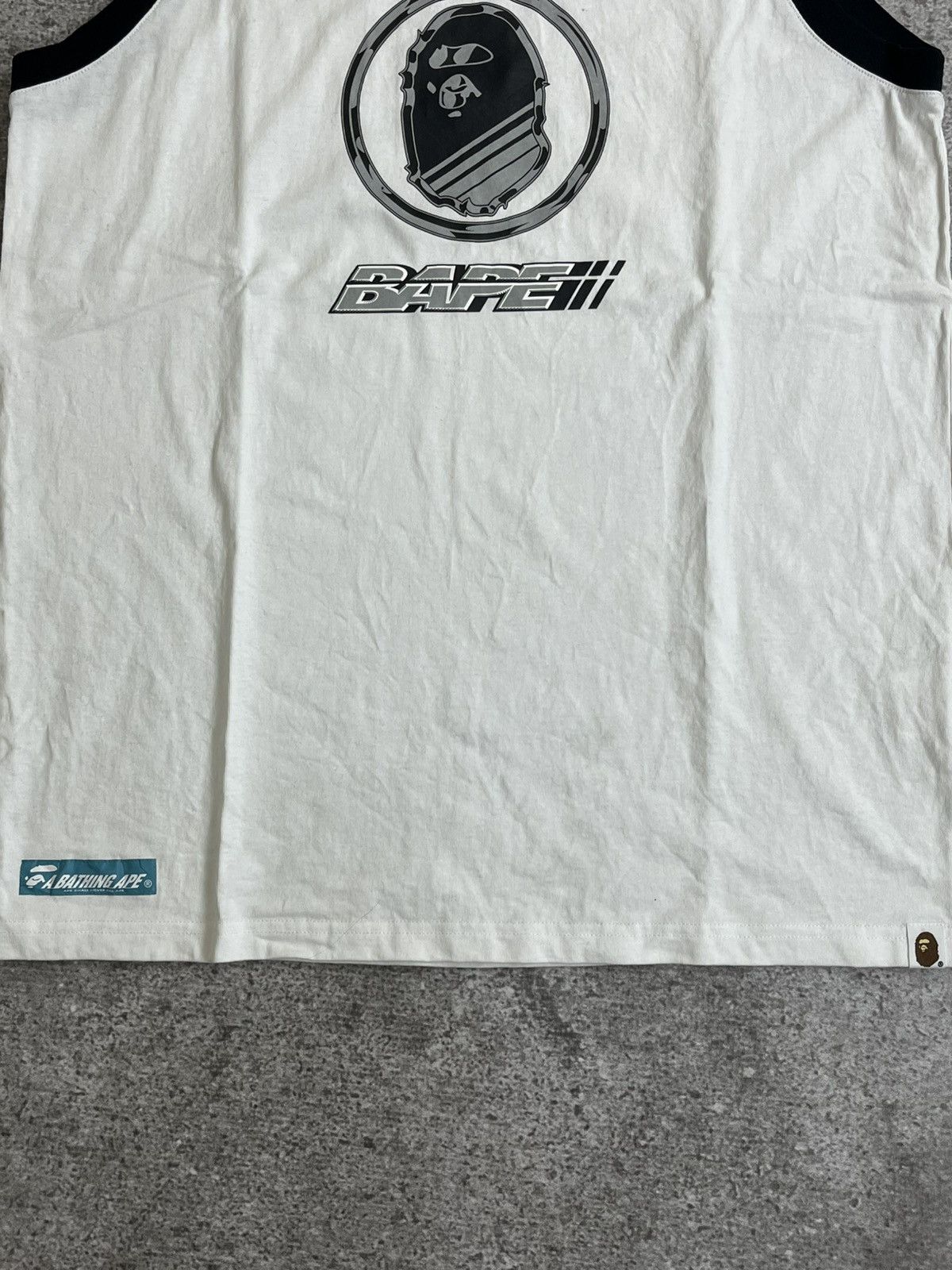 Bape BAPE White Reflective Graphic Tank Top Size US L / EU 52-54 / 3 - 3 Thumbnail