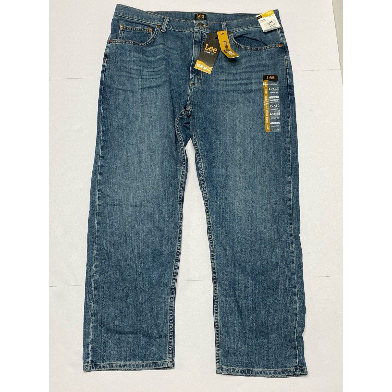 Lee 40x30 Mens Regular Fit Straight Leg Premium Lee Jeans Size US 40 / EU 56 - 4 Thumbnail