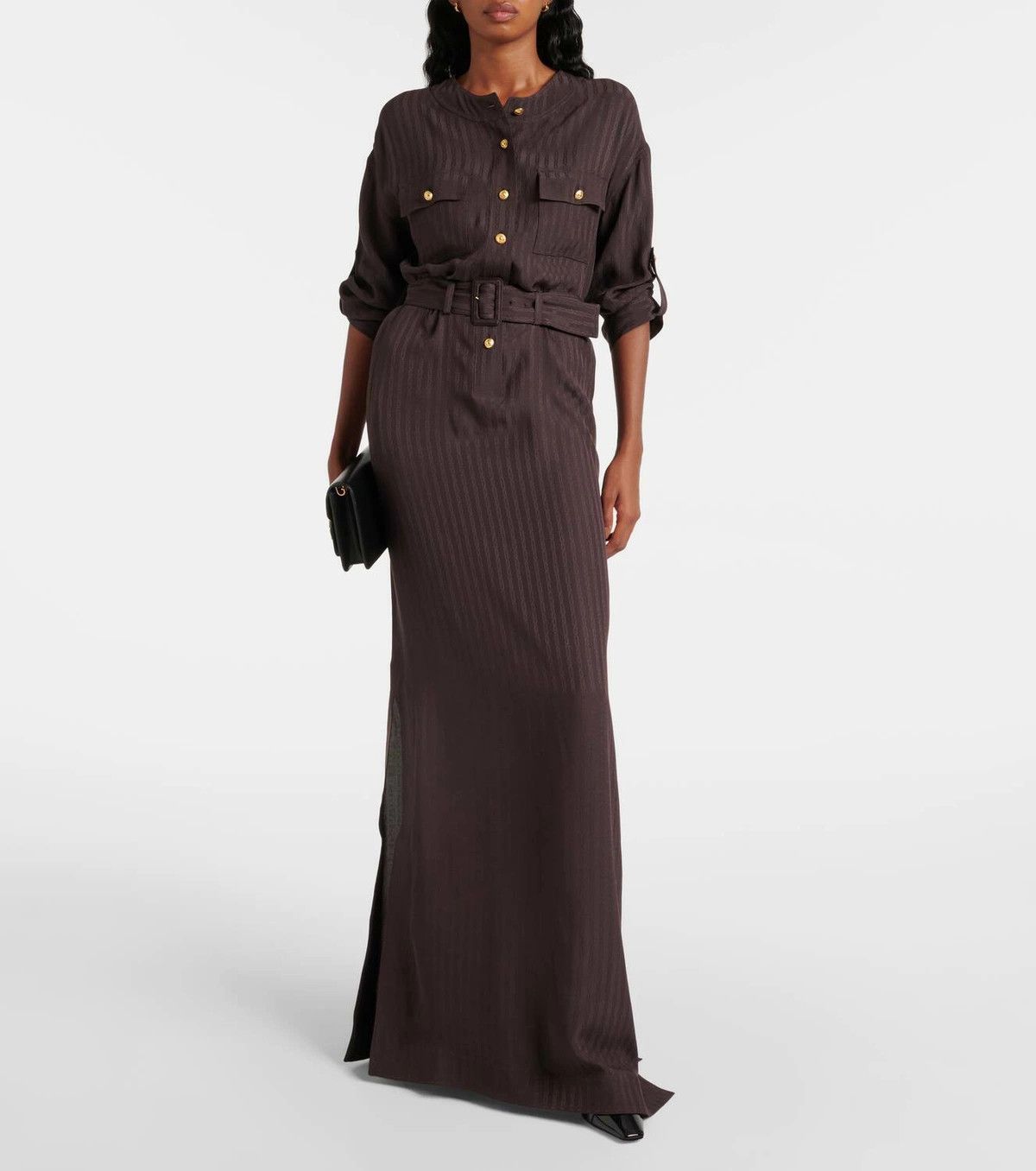 Tom Ford o1y0126 Maxi Dress in Dark Brown Size M / US 6-8 / IT 42-44 - 4 Thumbnail