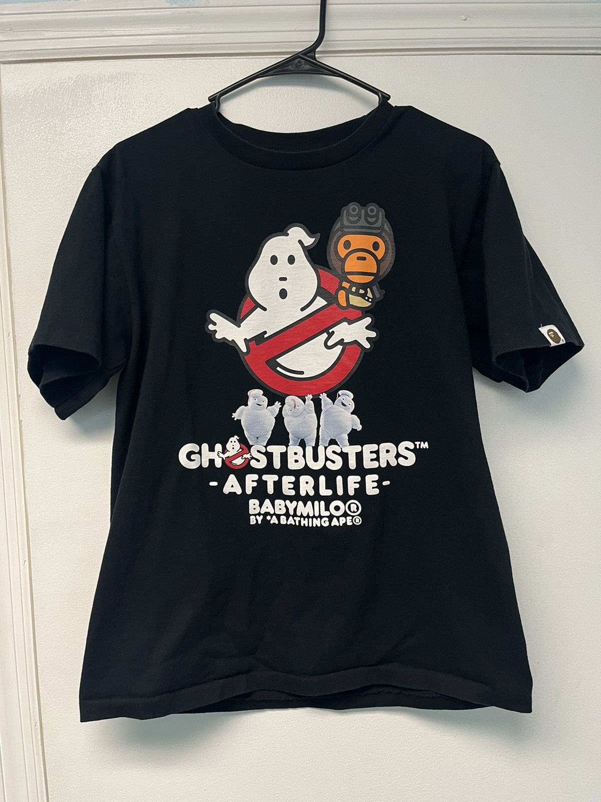 Pre-owned Bape Baby Milo X Ghostbusters Afterlife Black Tshirt