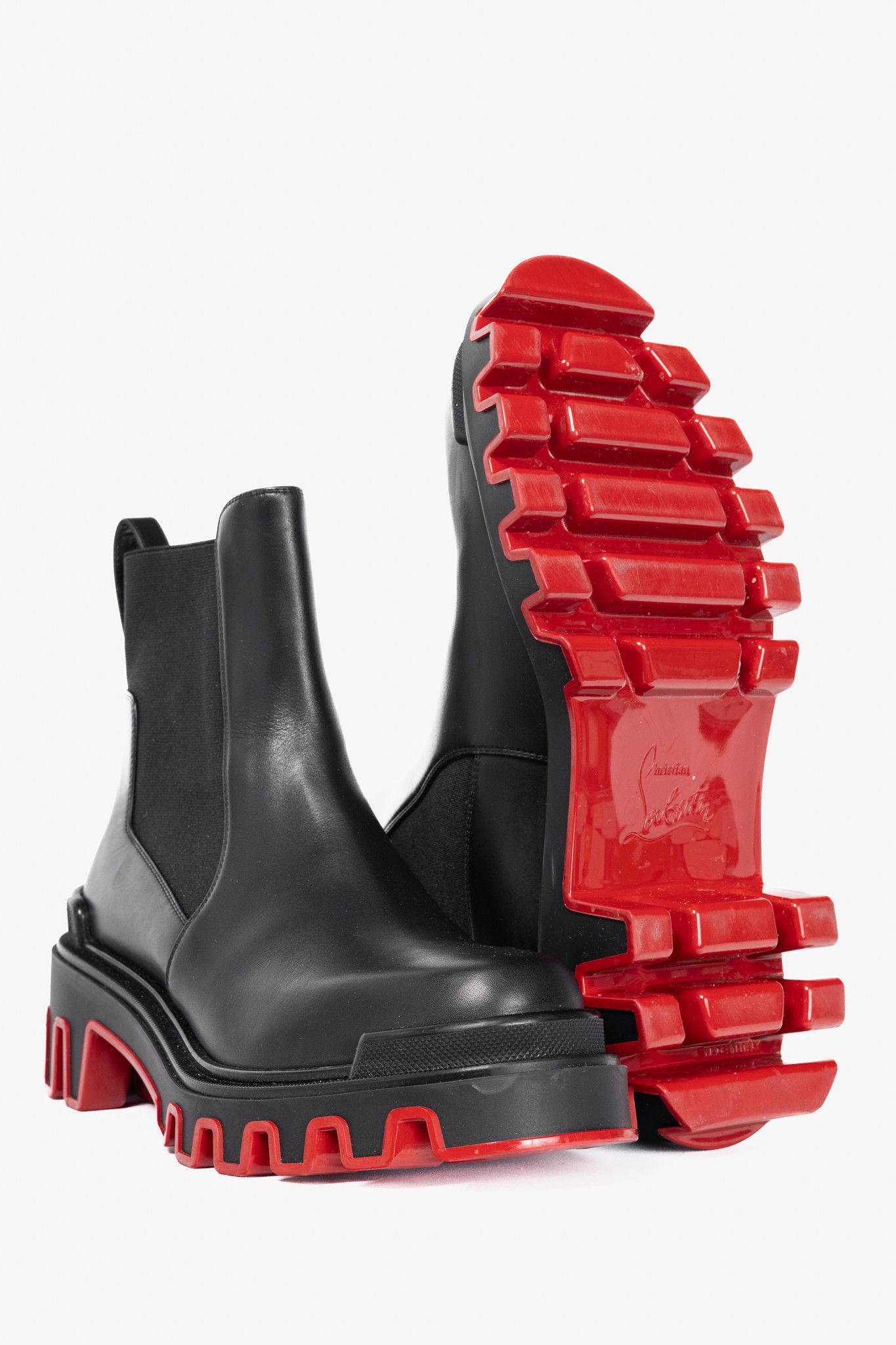 Christian Louboutin Christian Louboutin Marchacroche Dune Leather Chelsea Boots Size US 9.5 / IT 39.5 - 4 Thumbnail