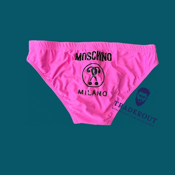 Moschino Moschino Mens pink Made in Italy Swim brief slip swimwear si Grailed