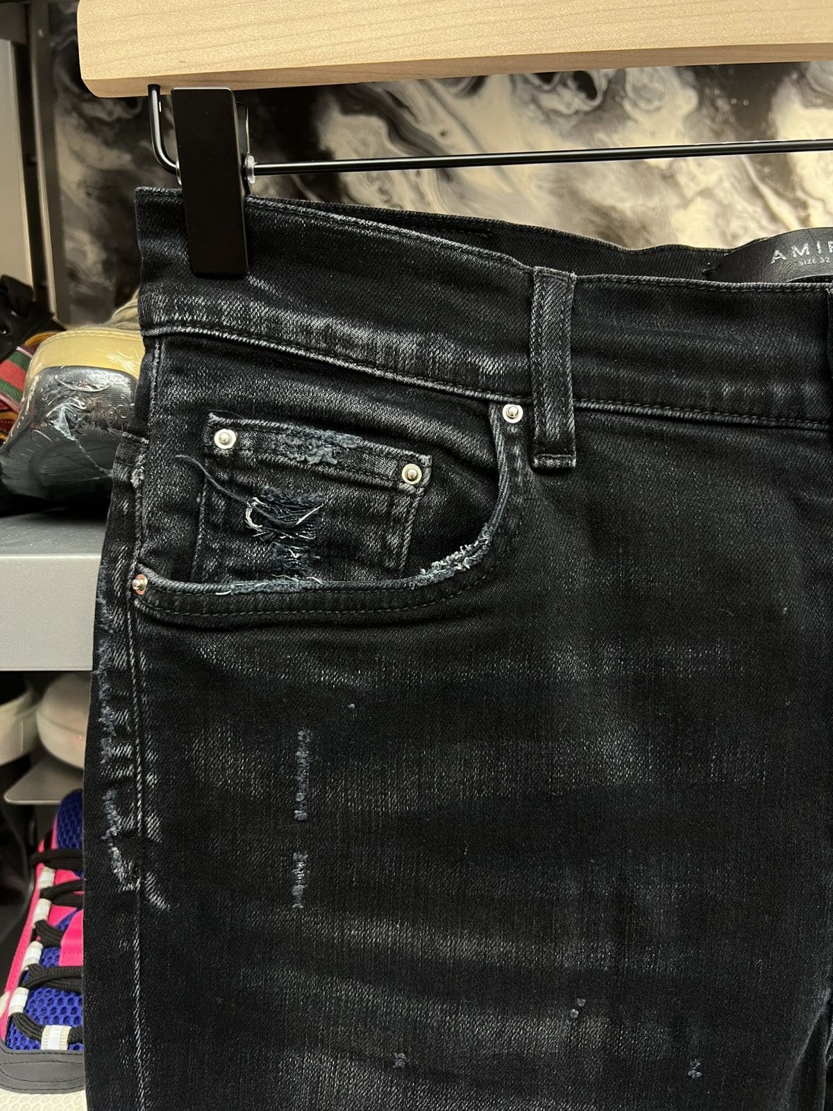 Amiri Amiri MX1 distressed Black Jeans Size US 32 / EU 48 - 5 Thumbnail