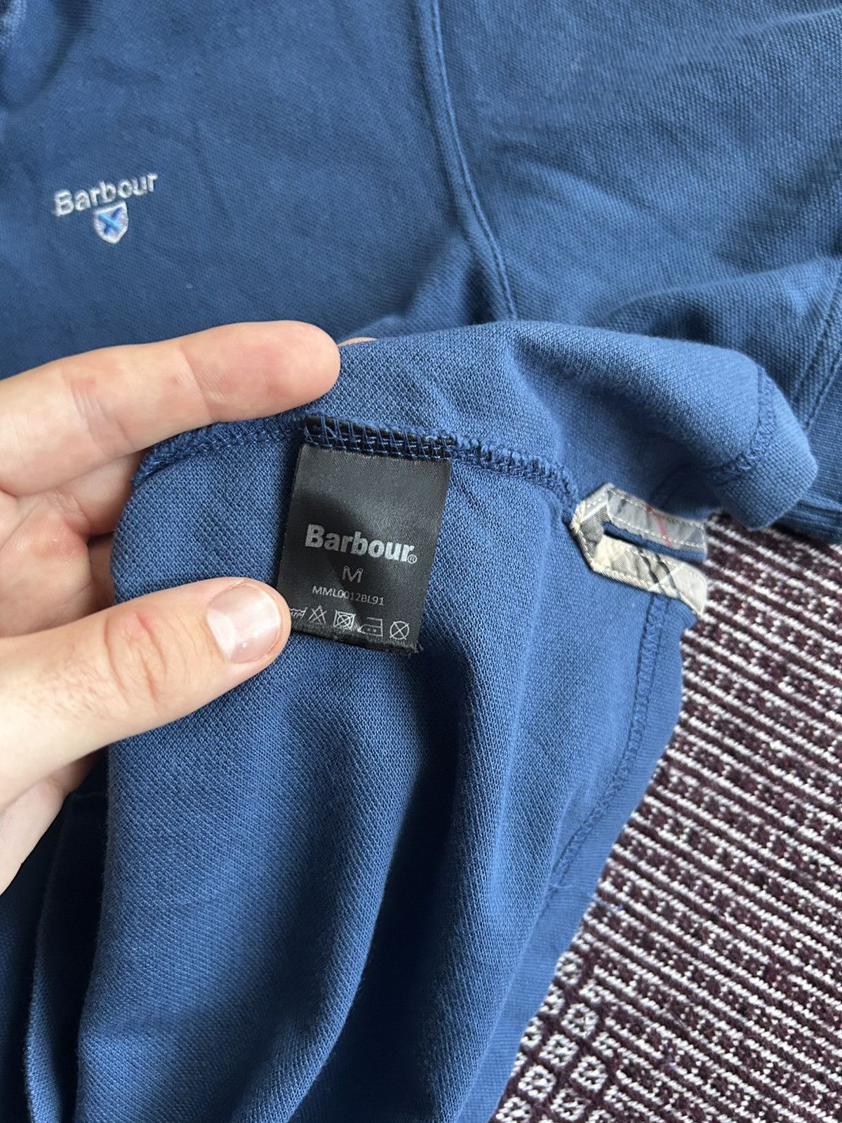 Barbour Barbour Polo T-shirt Mens Solid Style Blue Size Medium Size US M / EU 48-50 / 2 - 11 Thumbnail