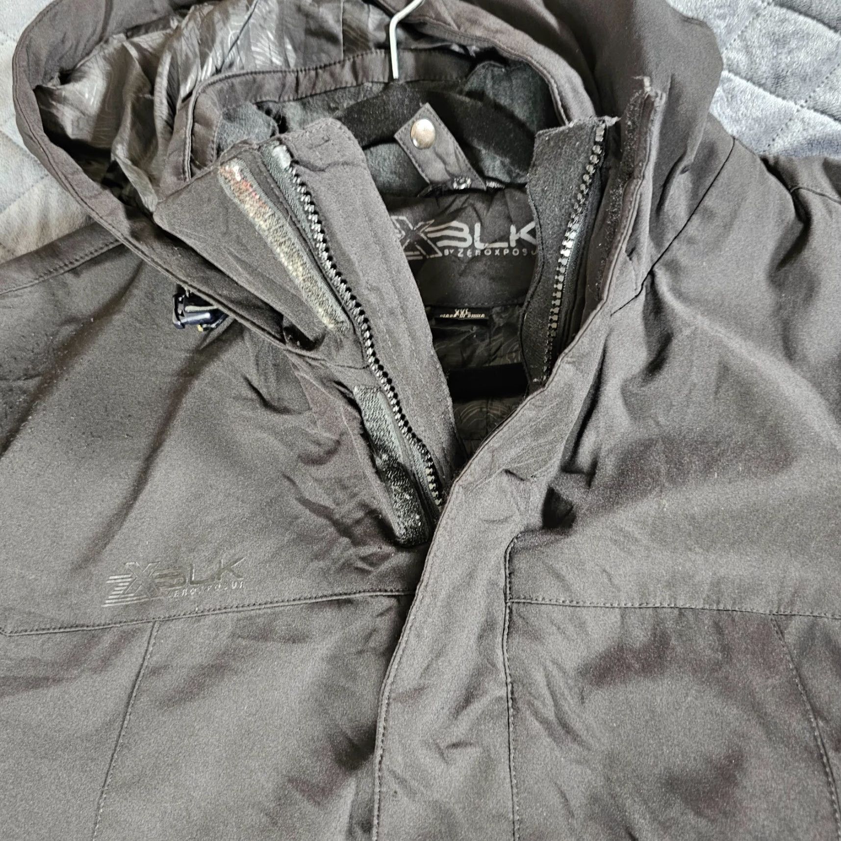 ZeroXposur ZeroXposur Black Full Zip Jacket Size 2XL Men's Coat ZXBLK Hooded Adjustable Mens Size US XXL / EU 58 / 5 - 5 Thumbnail