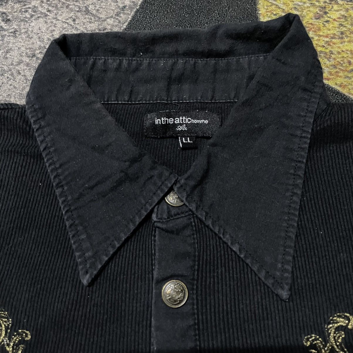 In The Attic × Japanese Brand × Share Spirit Homme ⚡️Archive⚡️- InTheAttic Homme Poem Backhits Polo Shirt Size US M / EU 48-50 / 2 - 7 Thumbnail