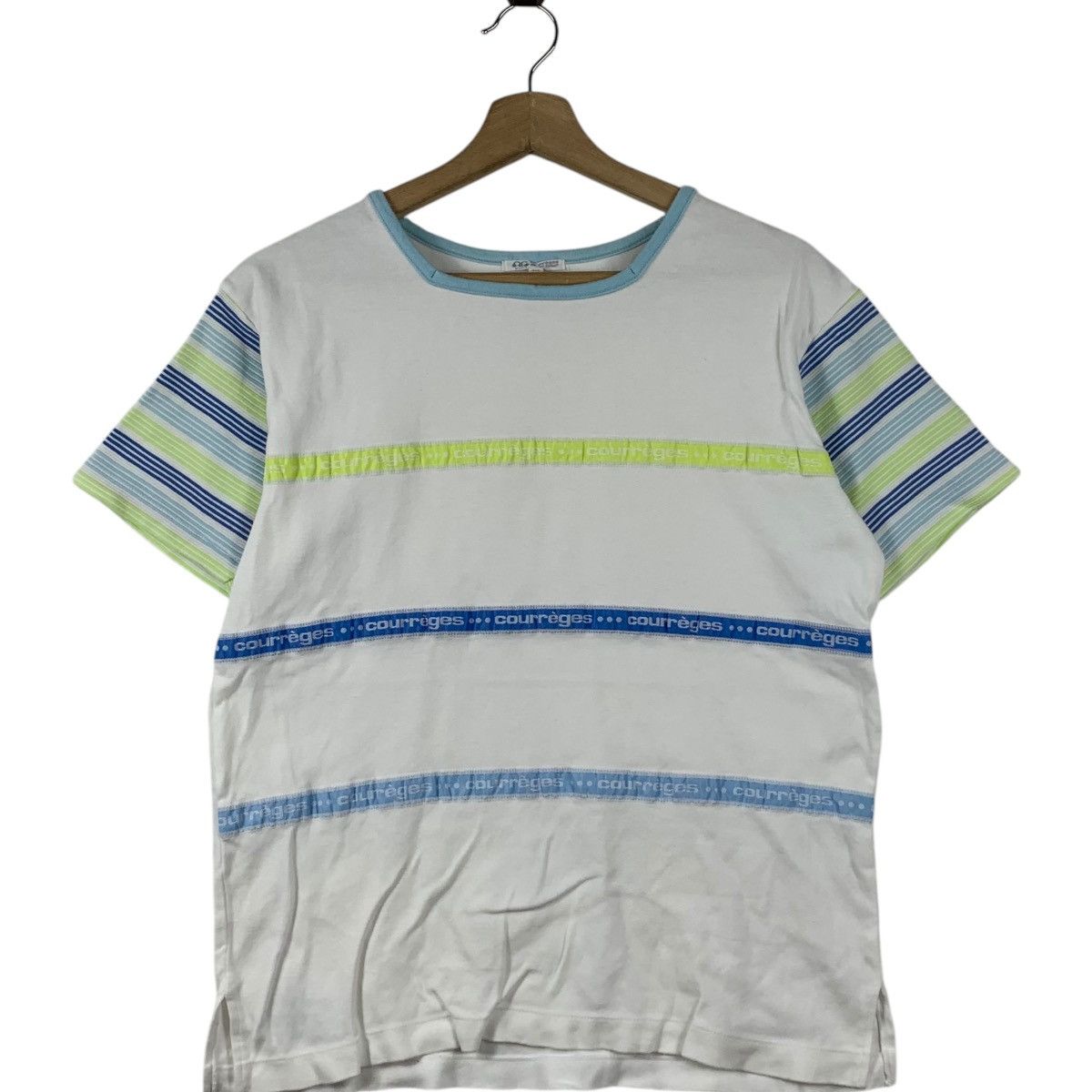 Courreges Vintage COURREGES PARIS Sport Futur Monogram Tee Shirt Size S / US 4 / IT 40 - 3 Thumbnail
