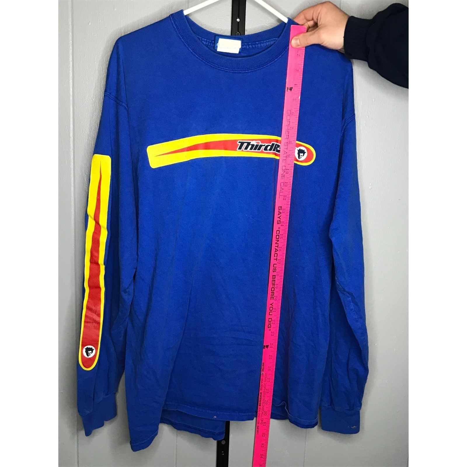 Vintage Vintage 90s Third Rail Skateboards Devil Grunge Long T-Shirt Size US XL / EU 56 / 4 - 6 Thumbnail