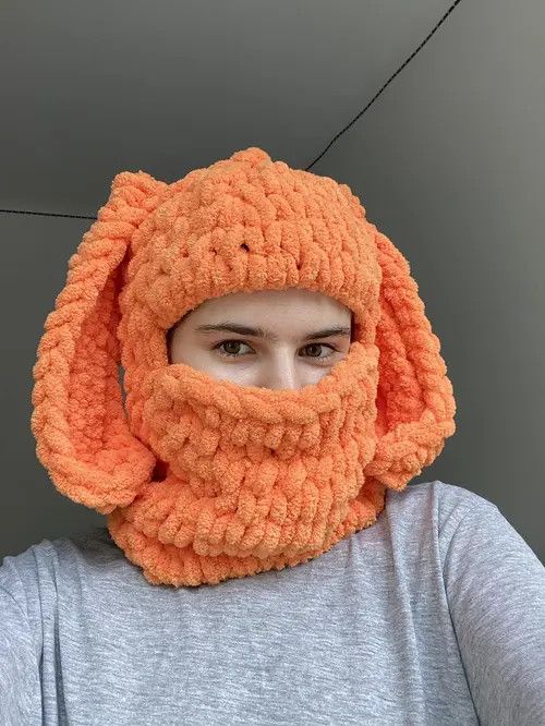 Handmade Handmade Knitted Balaclava Bunny Rabbit Style Size ONE SIZE - 4 Thumbnail