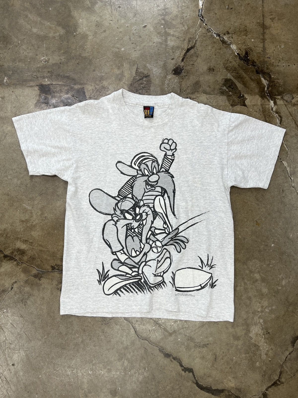 MLB × Vintage × Warner Bros Vintage MLB Looney Tunes Seattle Mariners Single Stitch Tee Size US M / EU 48-50 / 2 - 2 Thumbnail