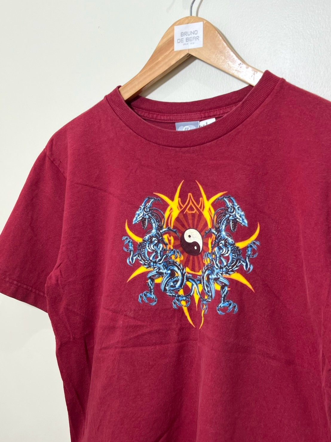 Vintage Vintage Y2K Utility Dragon Yin Yang shirt bnz01 Size US XS / EU 42 / 0 - 1 Thumbnail