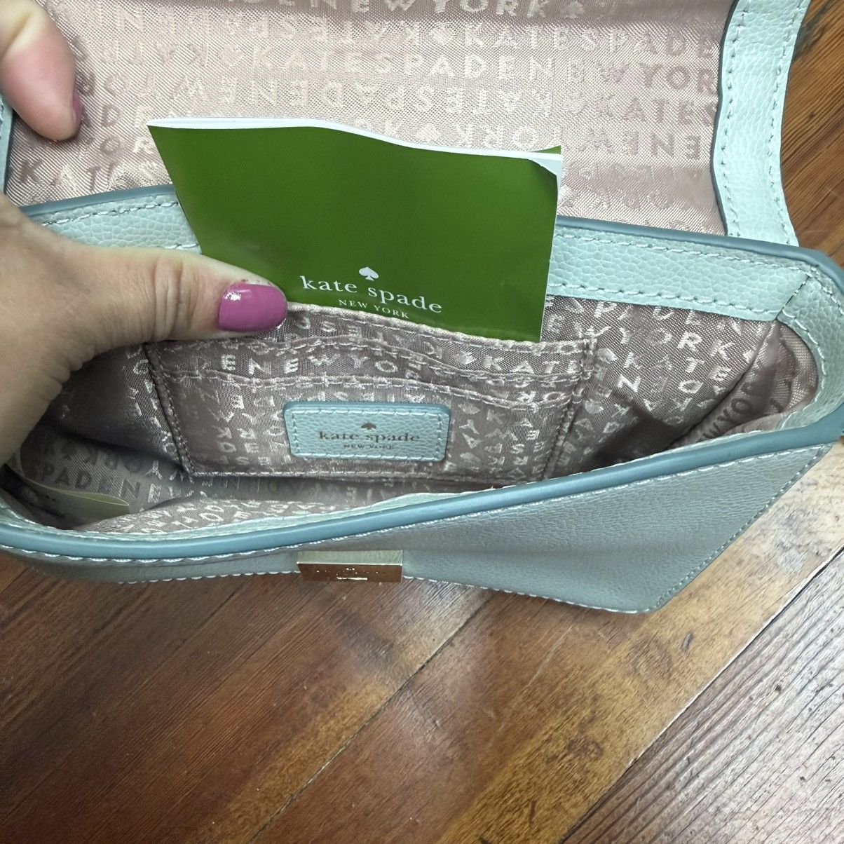 Kate Spade kate spade Mint Green Pebbled Leather Crossbody with Chain Size ONE SIZE - 6 Thumbnail