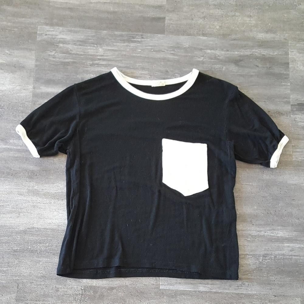Designer Black White Pocket Detailed Melville Sleeve Size ONE SIZE - 1 Thumbnail