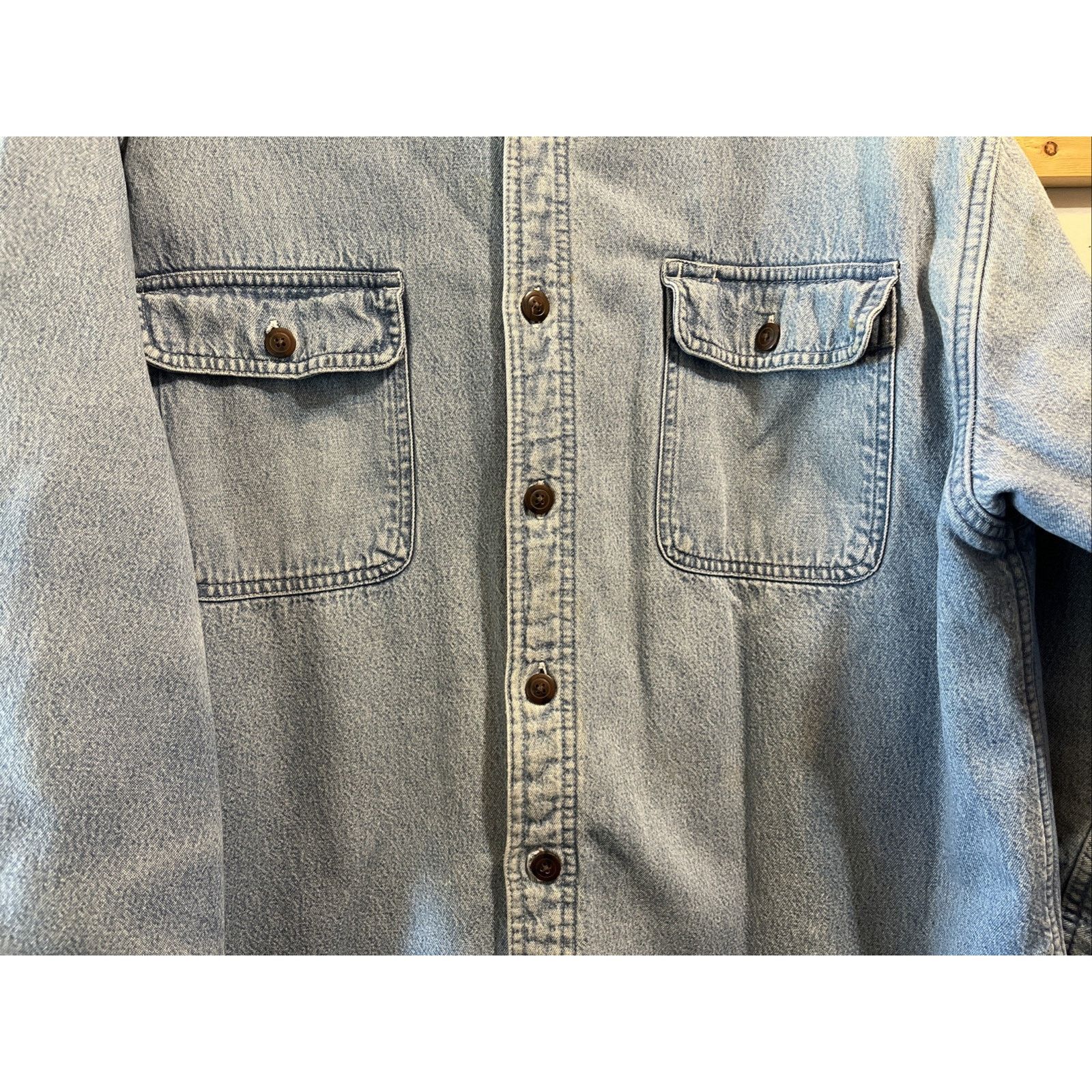 Puritan Puritan Men's L 42/44 Blue Cotton Denim Fleece Lined Shacket Size US L / EU 52-54 / 3 - 7 Thumbnail