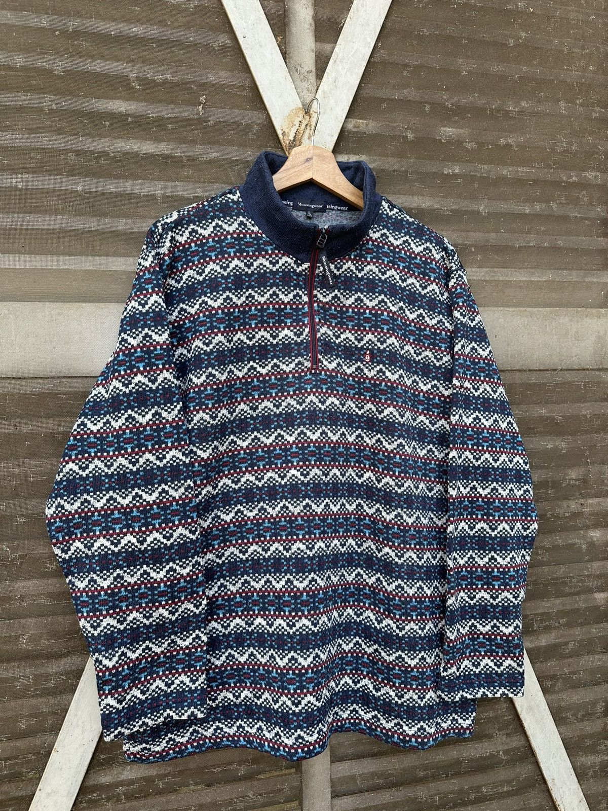 Japanese Brand 👹MunsingWear Pullover Jacket Size US L / EU 52-54 / 3 - 3 Thumbnail