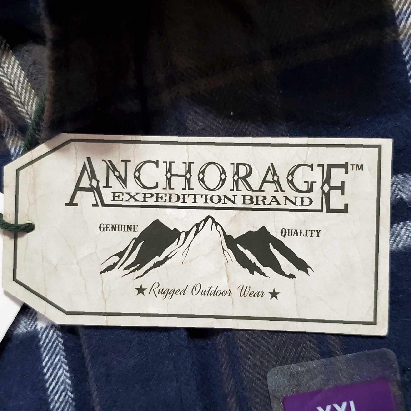 Vintage Anchorage Brawny Flannel Shirt Navy Plaid Mens 2XLT Big & Tall Casual Button-Up Long Sleeve Collared Vintage No NWT NWT? Size US XXL / EU 58 / 5 - 4 Thumbnail