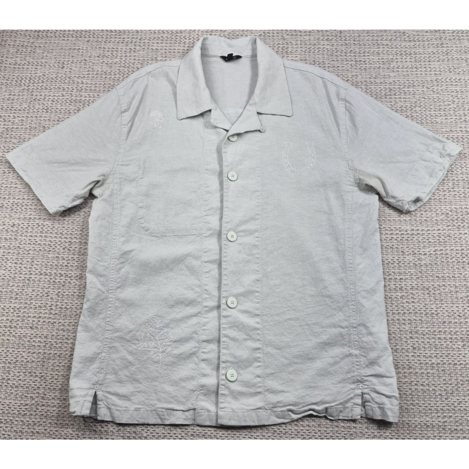 Allbirds Allbirds Button Up Shirt Mens Large Green Short Sleeve Casual Camp Shirt Size US L / EU 52-54 / 3 - 2 Thumbnail