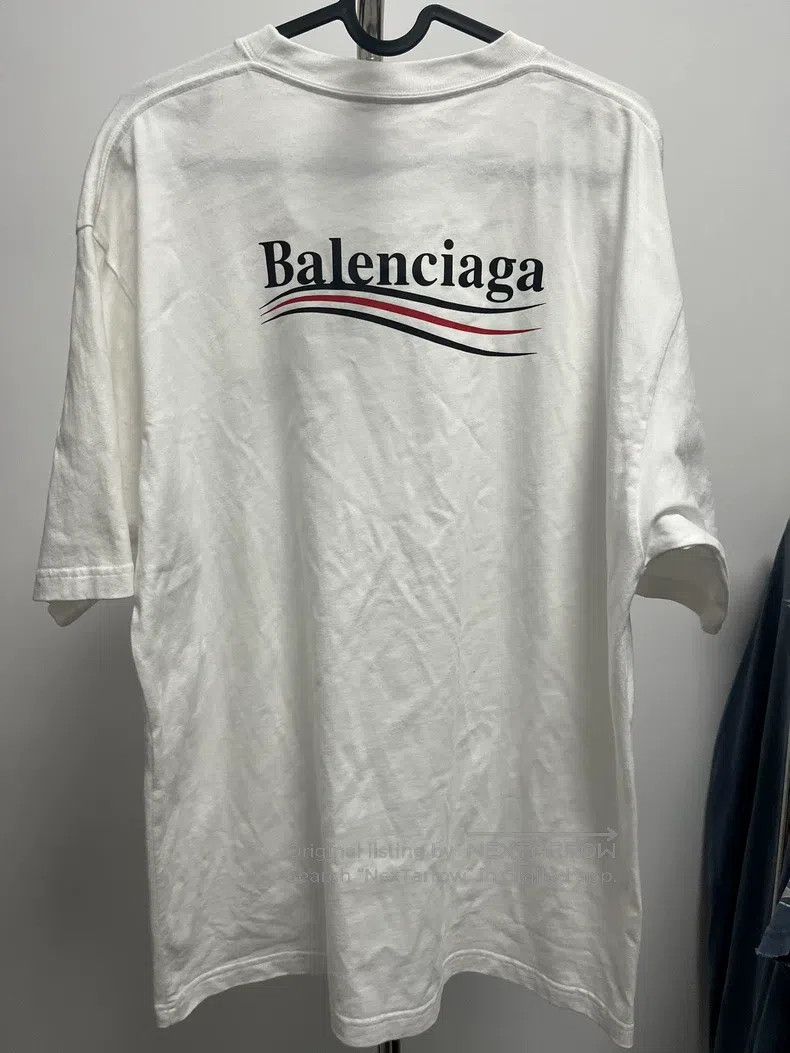 Balenciaga Balenciaga White Wave Short Sleeve T-Shirt Size US XS / EU 42 / 0 - 2 Thumbnail