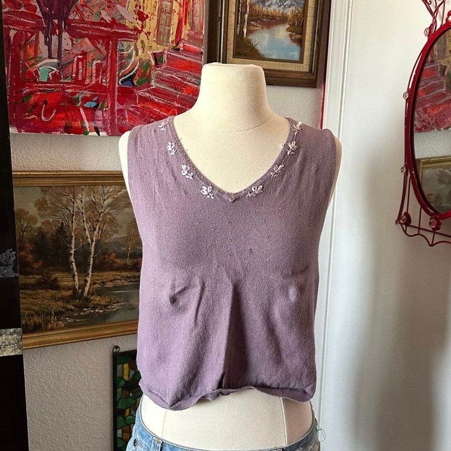 Other jonathan martin purple sweater vest tank top Size L / US 10 / IT 46 - 1 Thumbnail