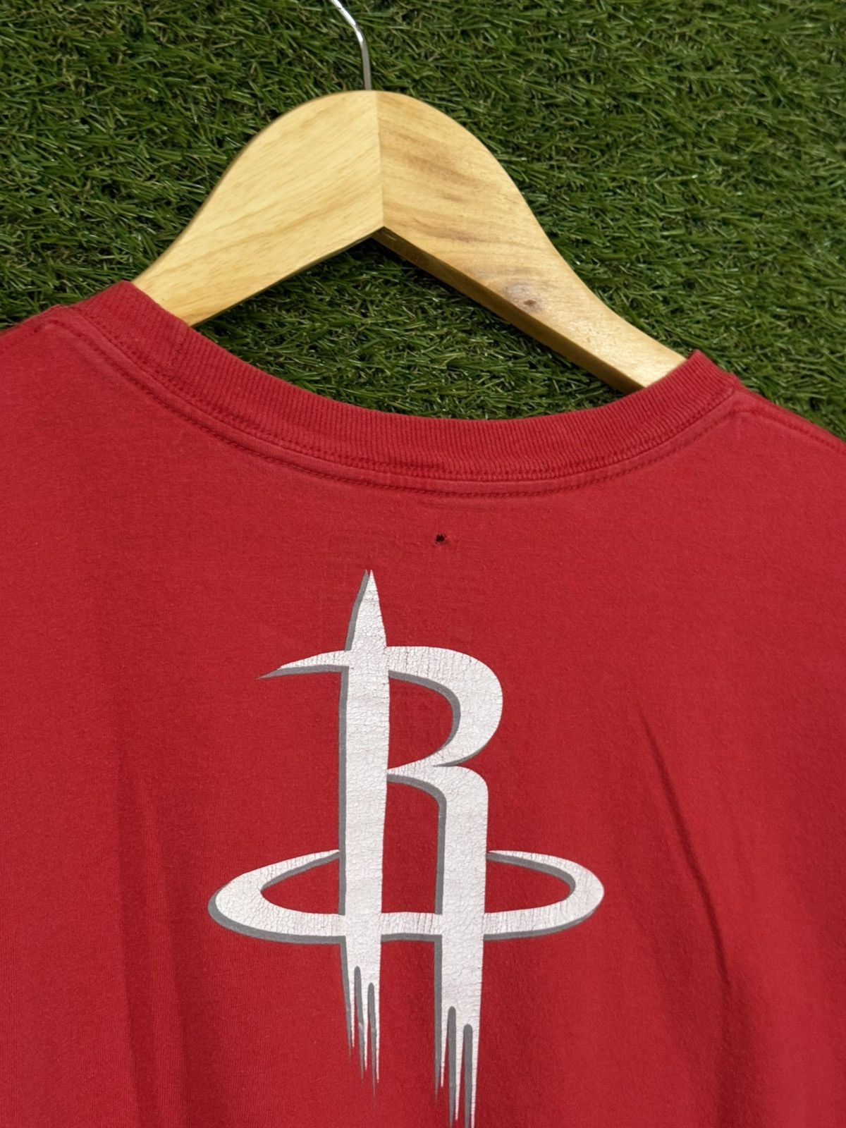Adidas Adidas Houston Texas Rockets NBA Red Logo Stripes Tee Large Size US L / EU 52-54 / 3 - 3 Thumbnail