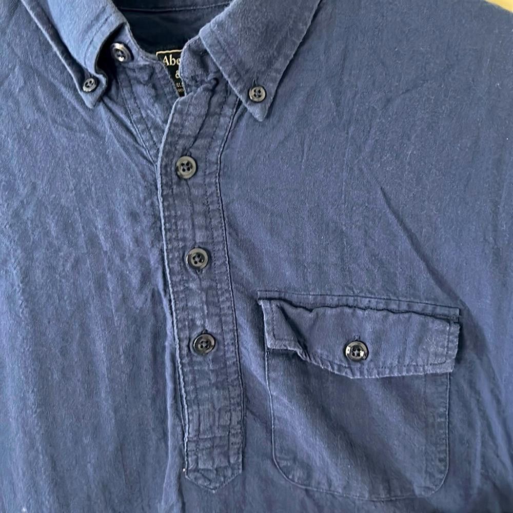 Abercrombie & Fitch Pullover Polo woven-abercrombie-Navy-Sm-99% Ctn 1% elastic Size US S / EU 44-46 / 1 - 1 Thumbnail