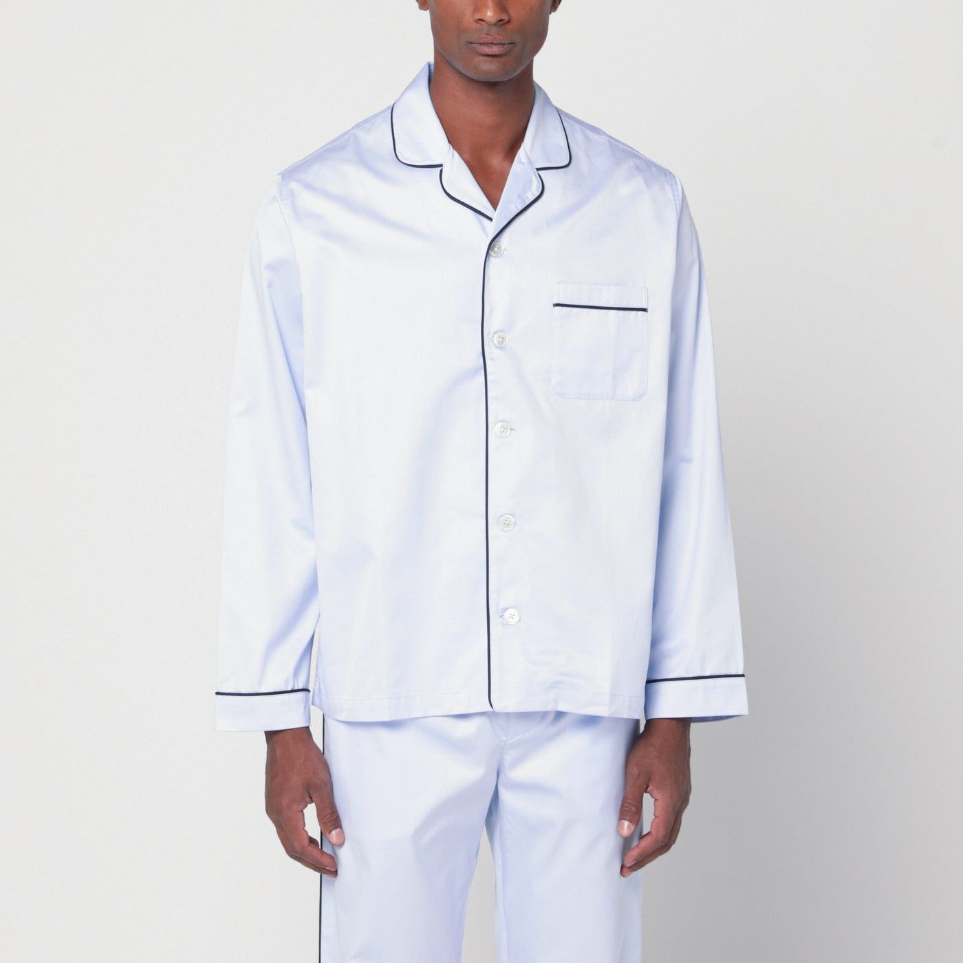 Tekla Tekla Light Blue Pyjama Shirt Size US M / EU 48-50 / 2 - 1 Thumbnail