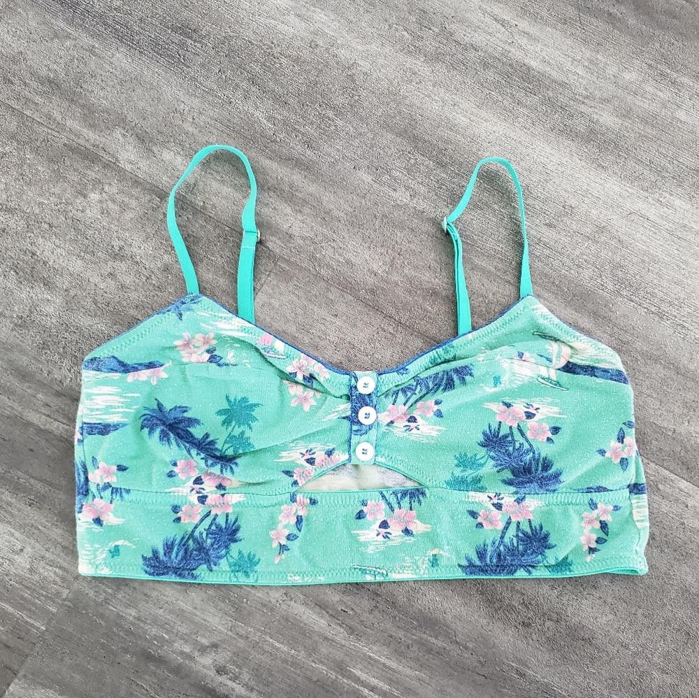Designer Multicolored Floral Detailed GH Bralette Size ONE SIZE - 1 Thumbnail