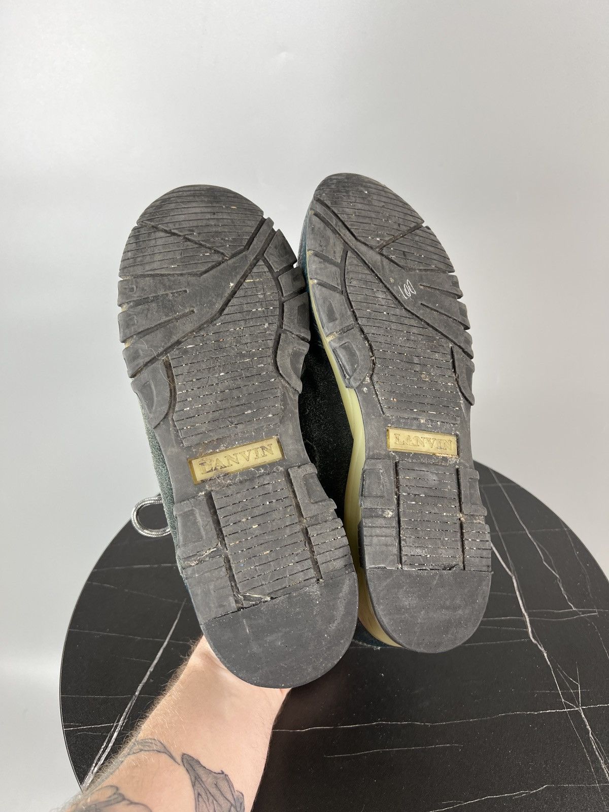 Lanvin Lanvin Mesh Leather suede Sneakers (Y0488) Size US 8 / EU 41 - 11 Thumbnail