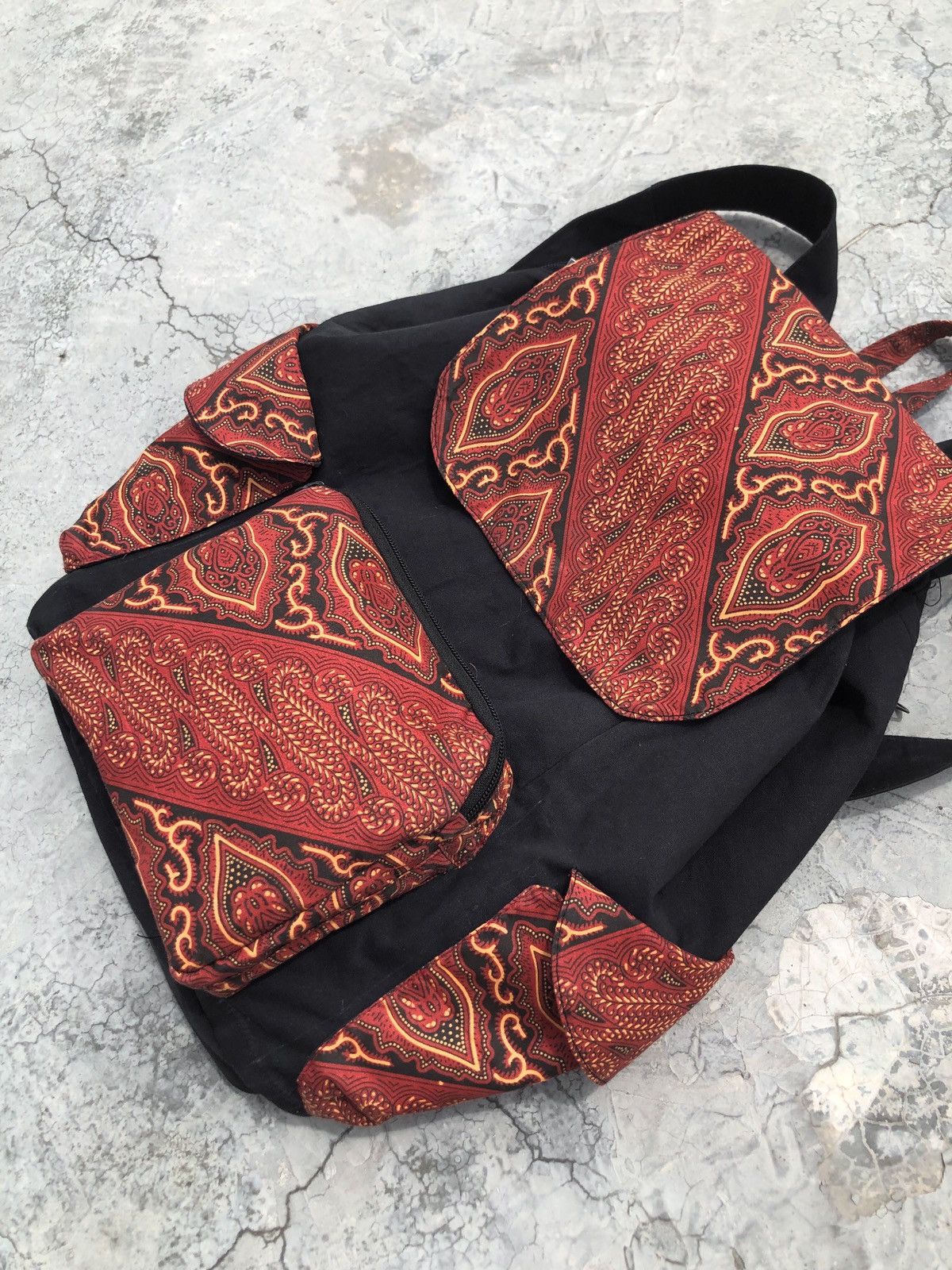Japanese Brand × Vintage REWORKED BACKPACK x INDONESIAN TRADITIONAL BATIK (HANDMADE) Size ONE SIZE - 2 Thumbnail